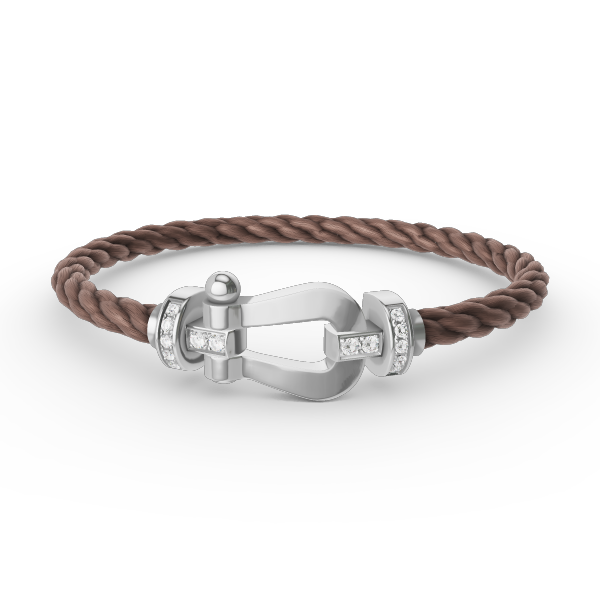 [Imperial] FORCE LARGE HORSESHOE HALF DIAMOND BRACELET SILVER