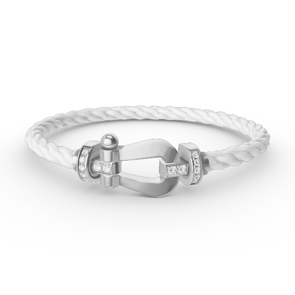 [Imperial] FORCE LARGE HORSESHOE HALF DIAMOND BRACELET SILVER