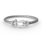 [Imperial] FORCE LARGE HORSESHOE FULL DIAMOND BRACELET SILVER