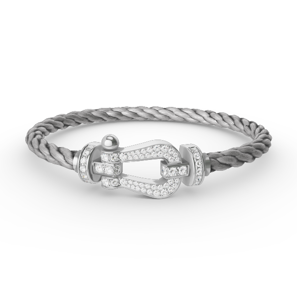 [Imperial] FORCE LARGE HORSESHOE FULL DIAMOND BRACELET SILVER