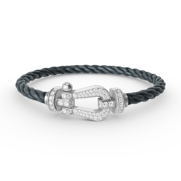 [Imperial] FORCE LARGE HORSESHOE FULL DIAMOND BRACELET SILVER