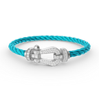 [Imperial] FORCE LARGE HORSESHOE FULL DIAMOND BRACELET SILVER