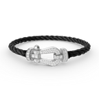 [Imperial] FORCE LARGE HORSESHOE FULL DIAMOND BRACELET SILVER