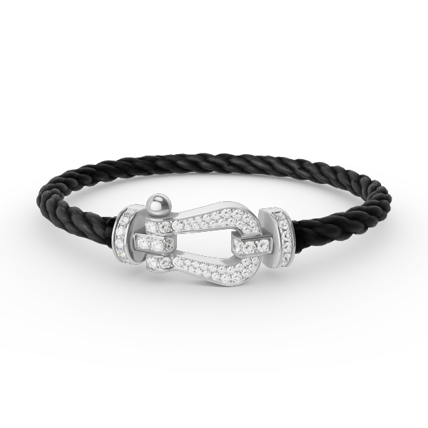 [Imperial] FORCE LARGE HORSESHOE FULL DIAMOND BRACELET SILVER