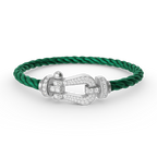 [Imperial] FORCE LARGE HORSESHOE FULL DIAMOND BRACELET SILVER