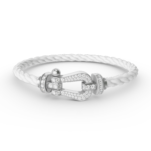[Imperial] FORCE LARGE HORSESHOE FULL DIAMOND BRACELET SILVER