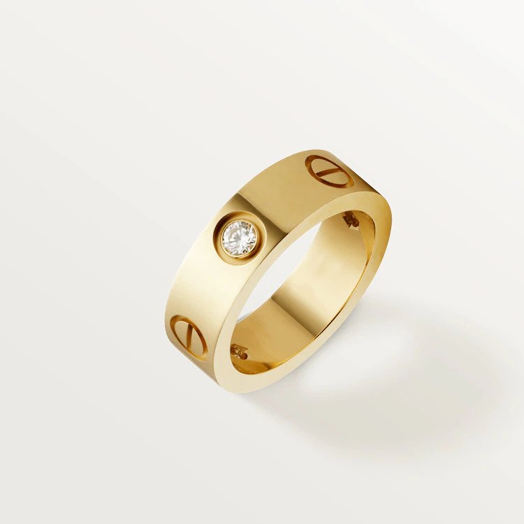 [Imperial] LOVE RING 5.5MM 3 DIAMONDS PINK GOLD