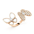 [Imperial] TWIN BUTTERFLY DIAMOND MOP RING