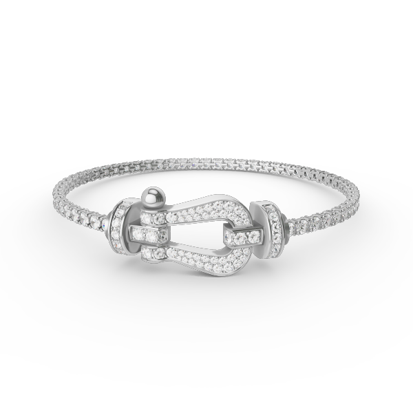 [Imperial] FORCE  LARGE HORSESHOE FULL DIAMOND TENNIS BRACELET