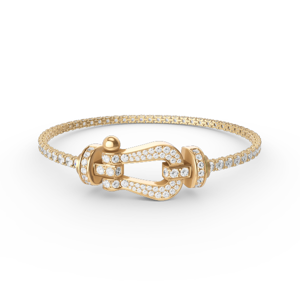 [Imperial] FORCE  LARGE HORSESHOE FULL DIAMOND TENNIS BRACELET